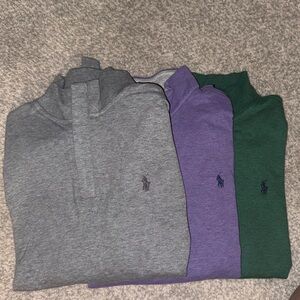 Polo by Ralph Lauren Gray, Purple & Green three qtr zip